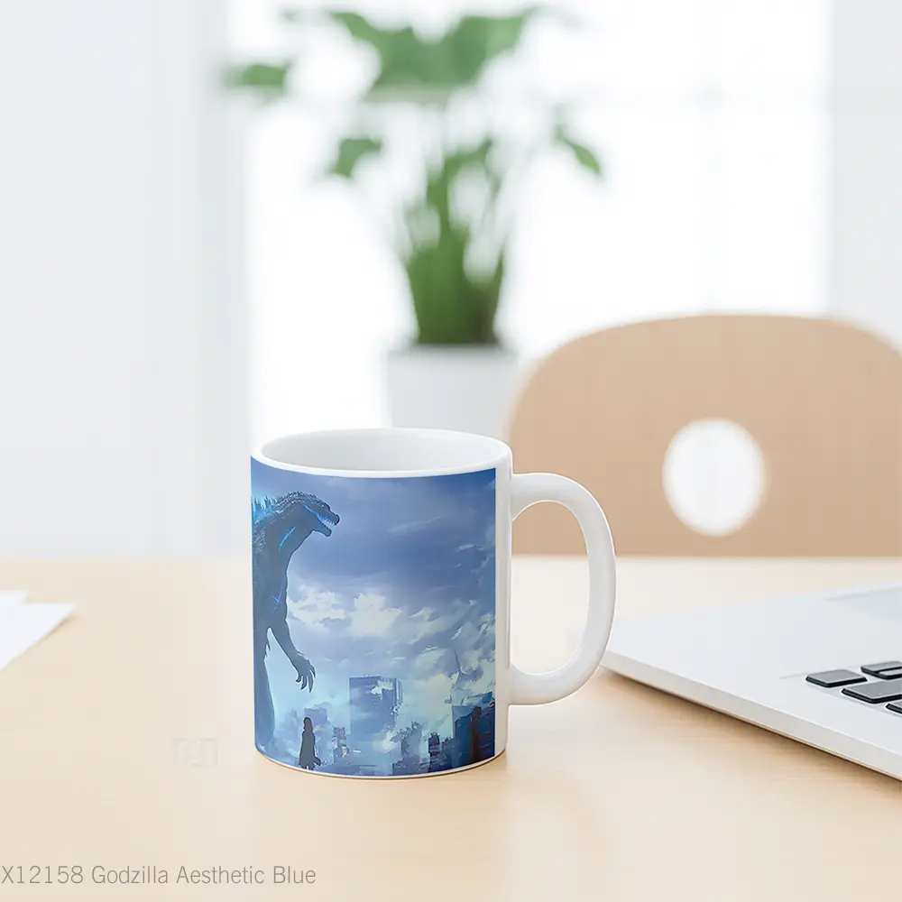 Mug Godzilla Aesthetic Blue Koleksi Mug Limited Edition - All-side / Desain