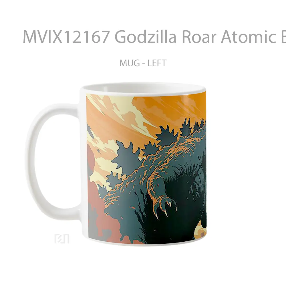 Mug Godzilla Roar Atomic Breath Gelas Keramik Desain Unik - All-side / Desain
