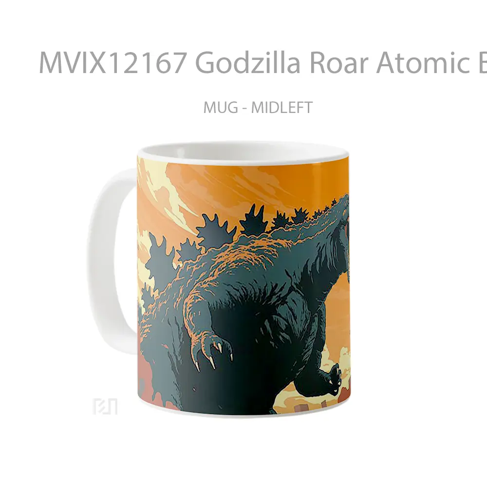 Mug Godzilla Roar Atomic Breath Gelas Keramik Desain Unik - All-side / Desain