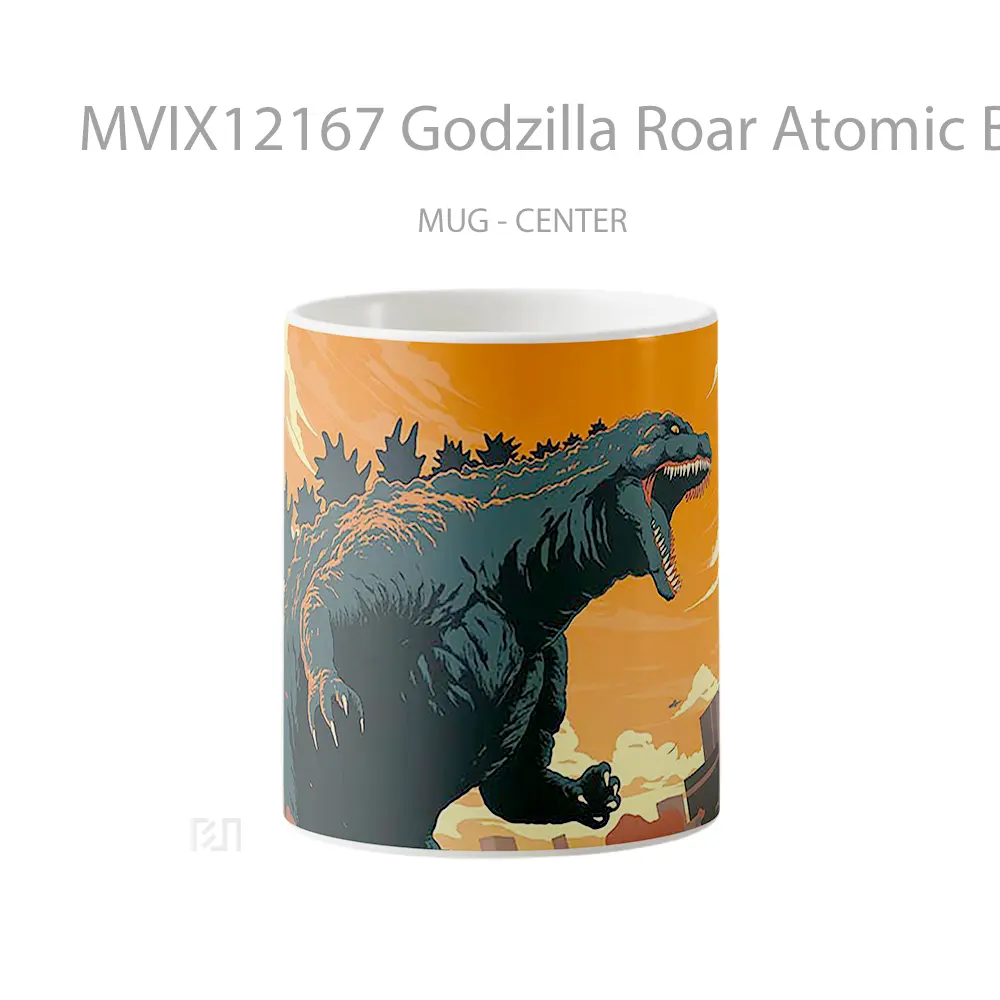 Mug Godzilla Roar Atomic Breath Gelas Keramik Desain Unik