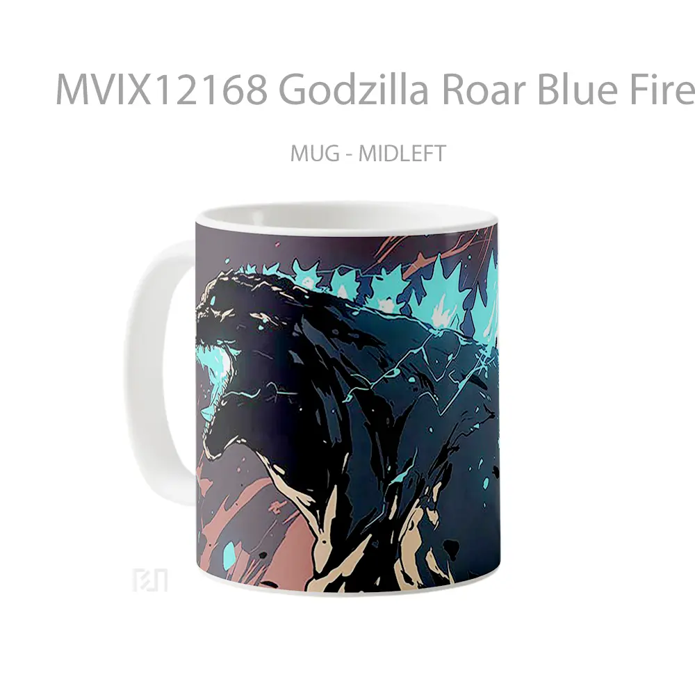 Mug Godzilla Roar Blue Fire Koleksi Mug Limited Edition - All-side / Desain