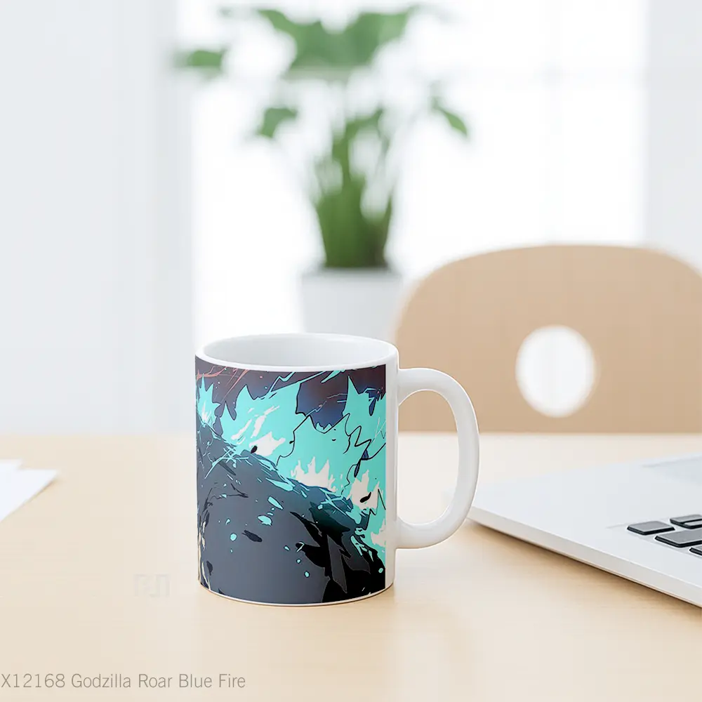 Mug Godzilla Roar Blue Fire Koleksi Mug Limited Edition - All-side / Desain