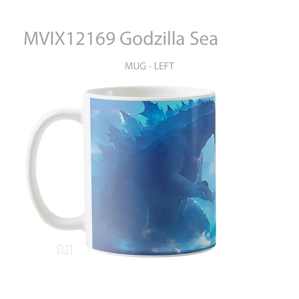 Mug Godzilla Sea Hadiah Lucu dan Menarik - All-side / Desain