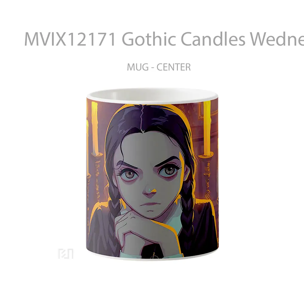 Mug Gothic Candles Wednesday Addams Mood Hadiah Lucu dan Menarik