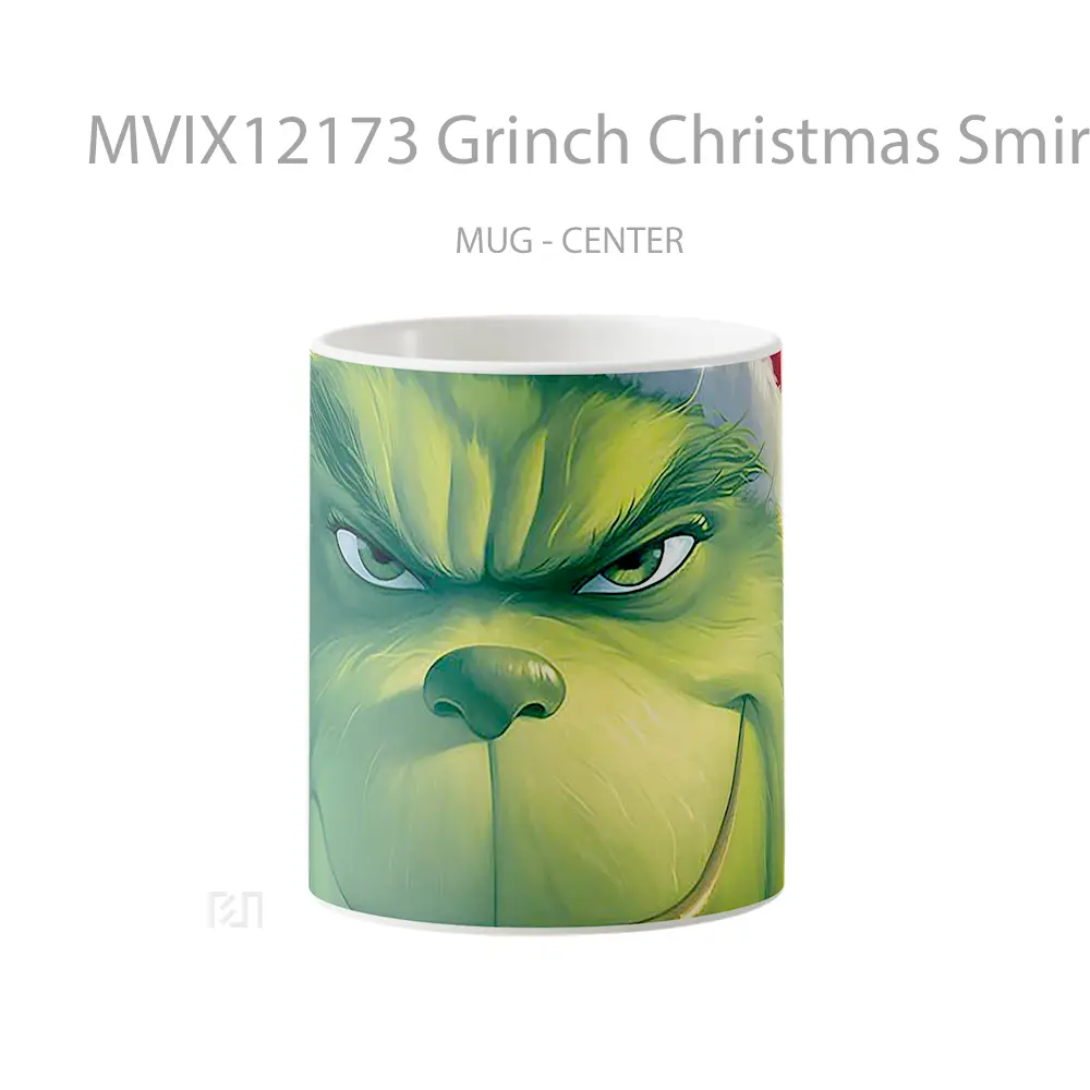 Mug Grinch Christmas Smirk Mug Aesthetic Koleksi Spesial