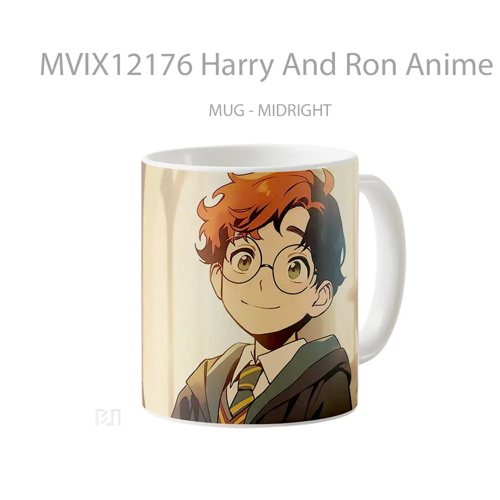 Mug Harry And Ron Anime Style Hogwarts Gelas Keramik Koleksi Anime - All-side / Desain