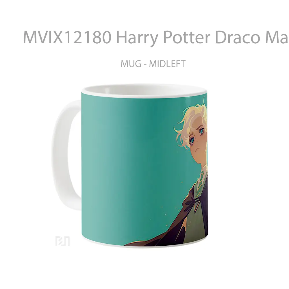 Mug Harry Potter Draco Malfoy Green Mug Aesthetic Koleksi Spesial - All-side / Desain