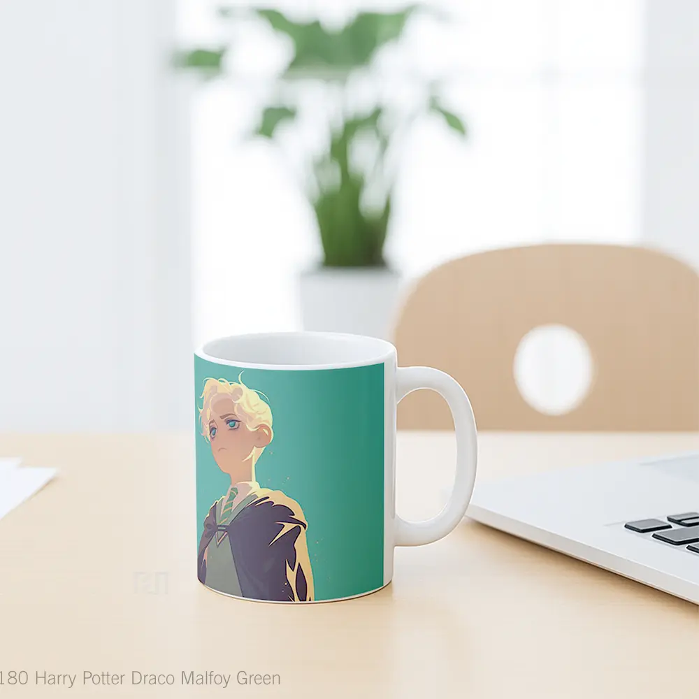 Mug Harry Potter Draco Malfoy Green Mug Aesthetic Koleksi Spesial - All-side / Desain