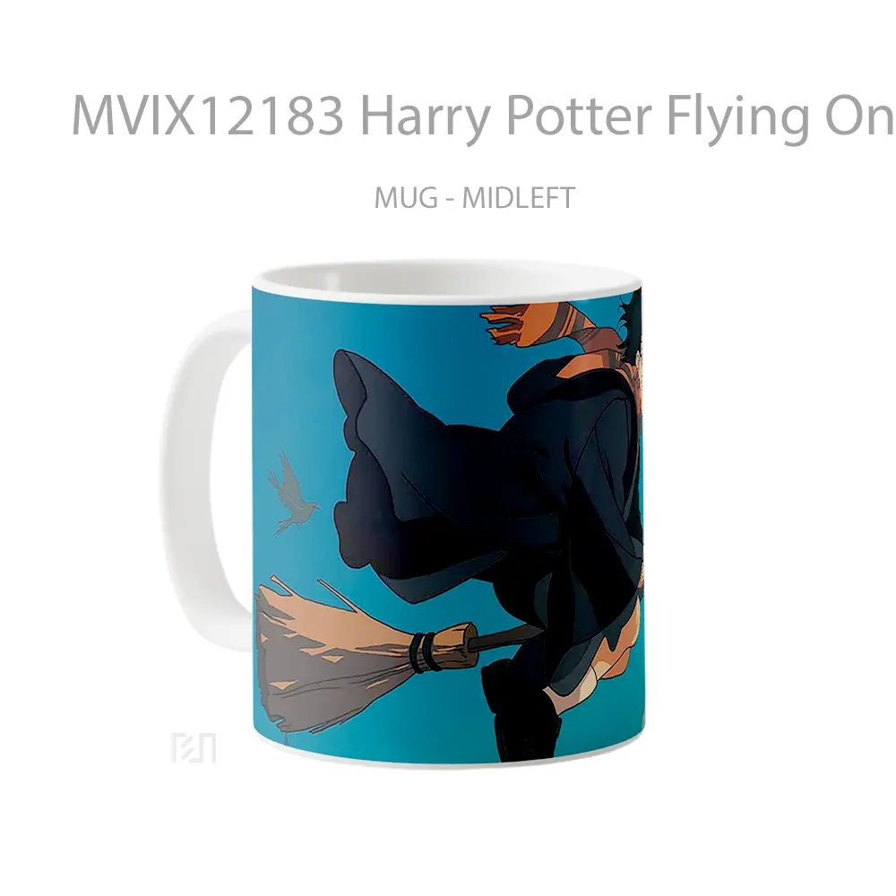 Mug Harry Potter Flying On Broomstick Koleksi Mug Limited Edition - All-side / Desain