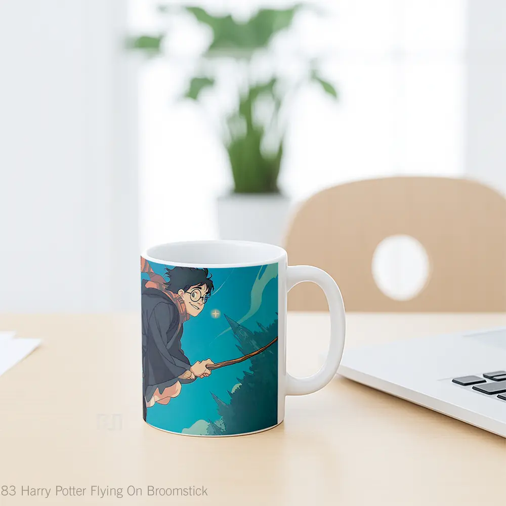 Mug Harry Potter Flying On Broomstick Koleksi Mug Limited Edition - All-side / Desain