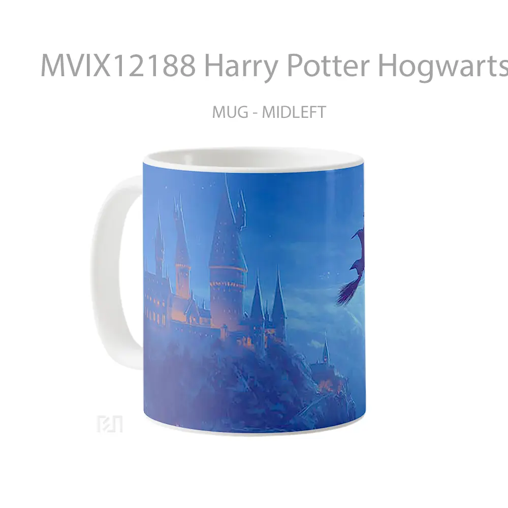 Mug Harry Potter Hogwarts Night Flight Gelas Keramik Desain Unik - All-side / Desain