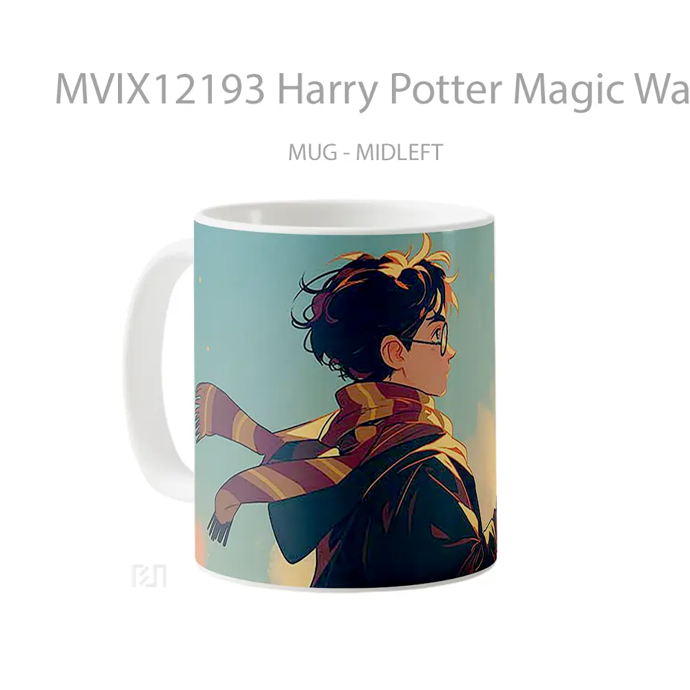 Mug Harry Potter Magic Wand Glowing Sky Gelas Keramik Desain Unik - All-side / Desain
