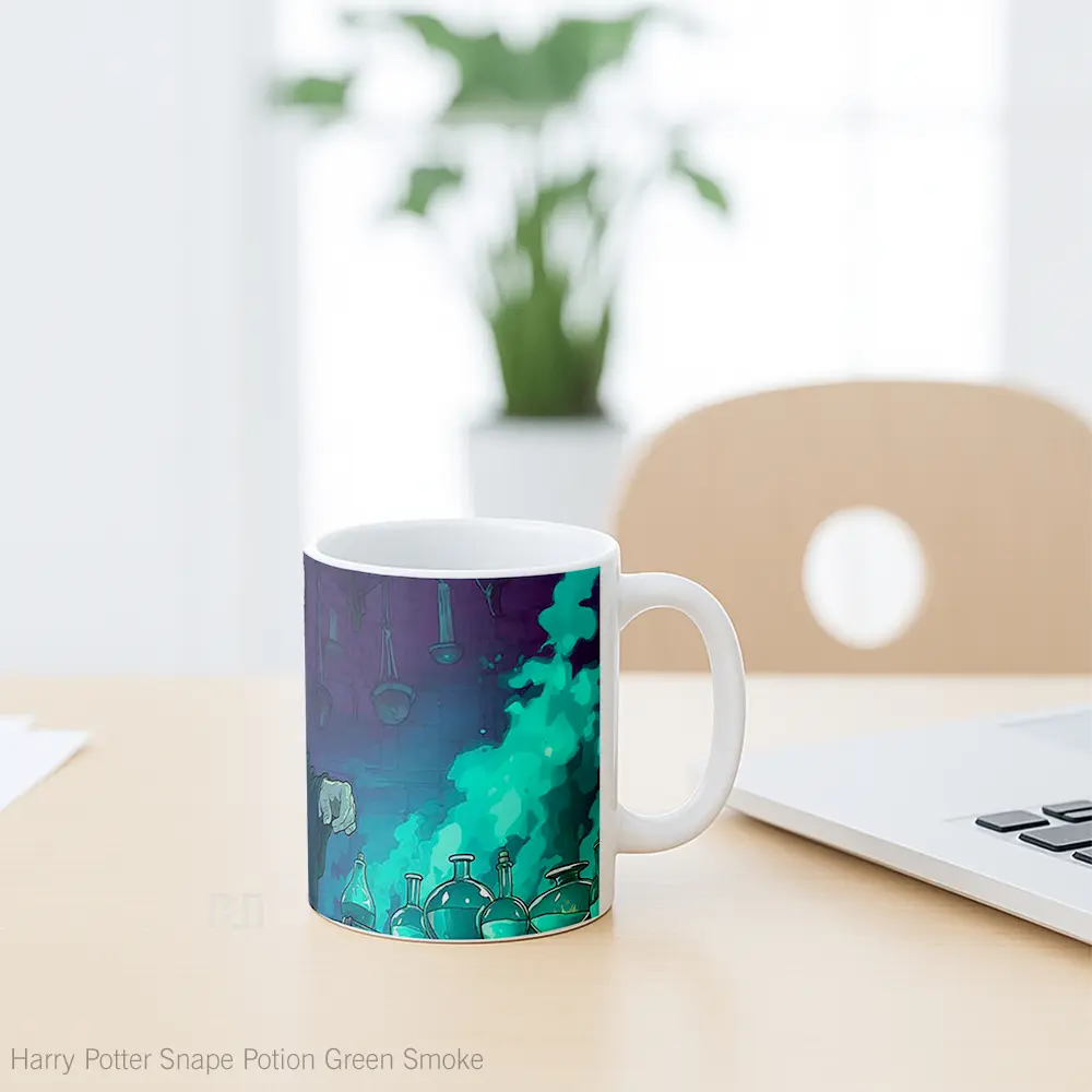 Mug Harry Potter Snape Potion Green Smoke Mug Aesthetic Koleksi Spesial - All-side / Desain