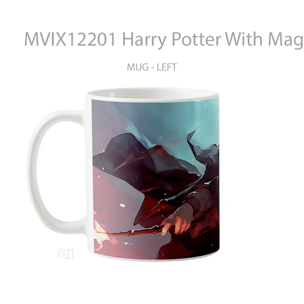 Mug Harry Potter With Magic Wand Art Koleksi Mug Limited Edition - All-side / Desain