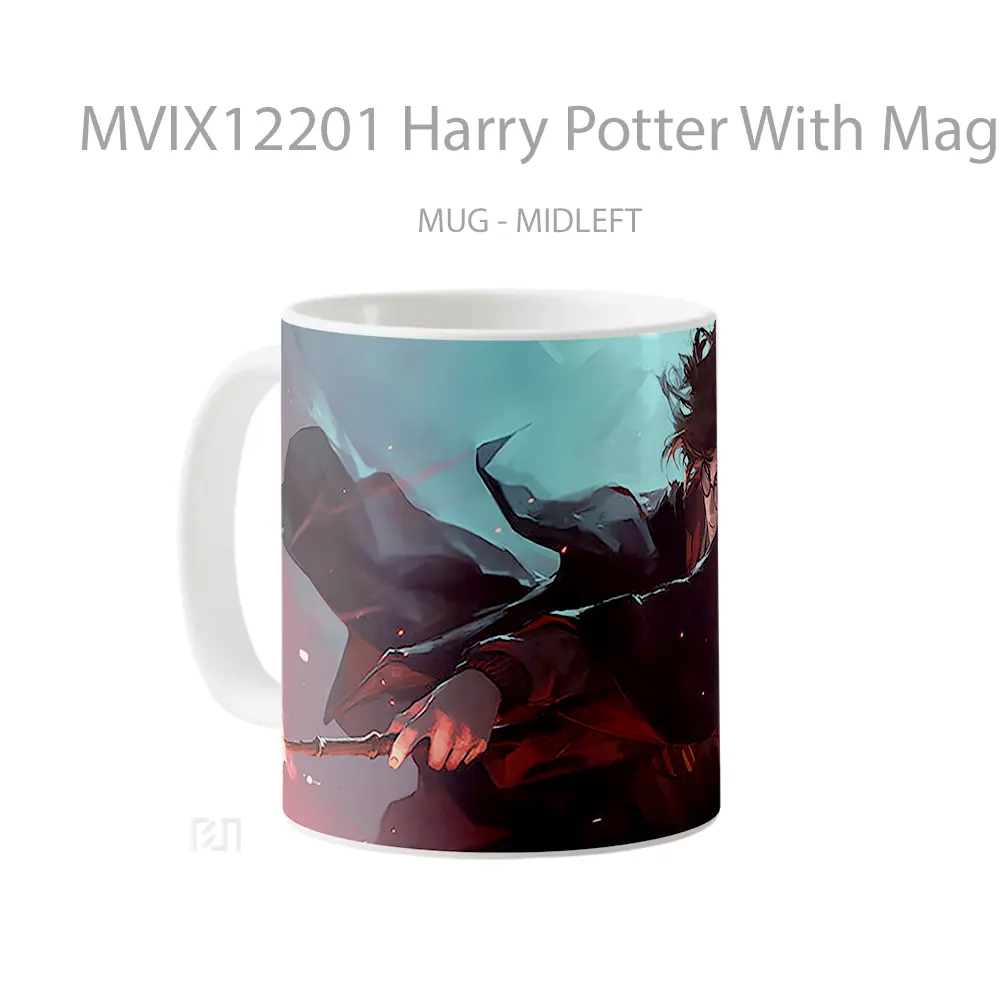 Mug Harry Potter With Magic Wand Art Koleksi Mug Limited Edition - All-side / Desain