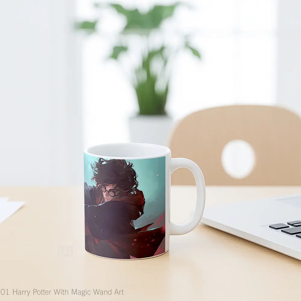 Mug Harry Potter With Magic Wand Art Koleksi Mug Limited Edition - All-side / Desain