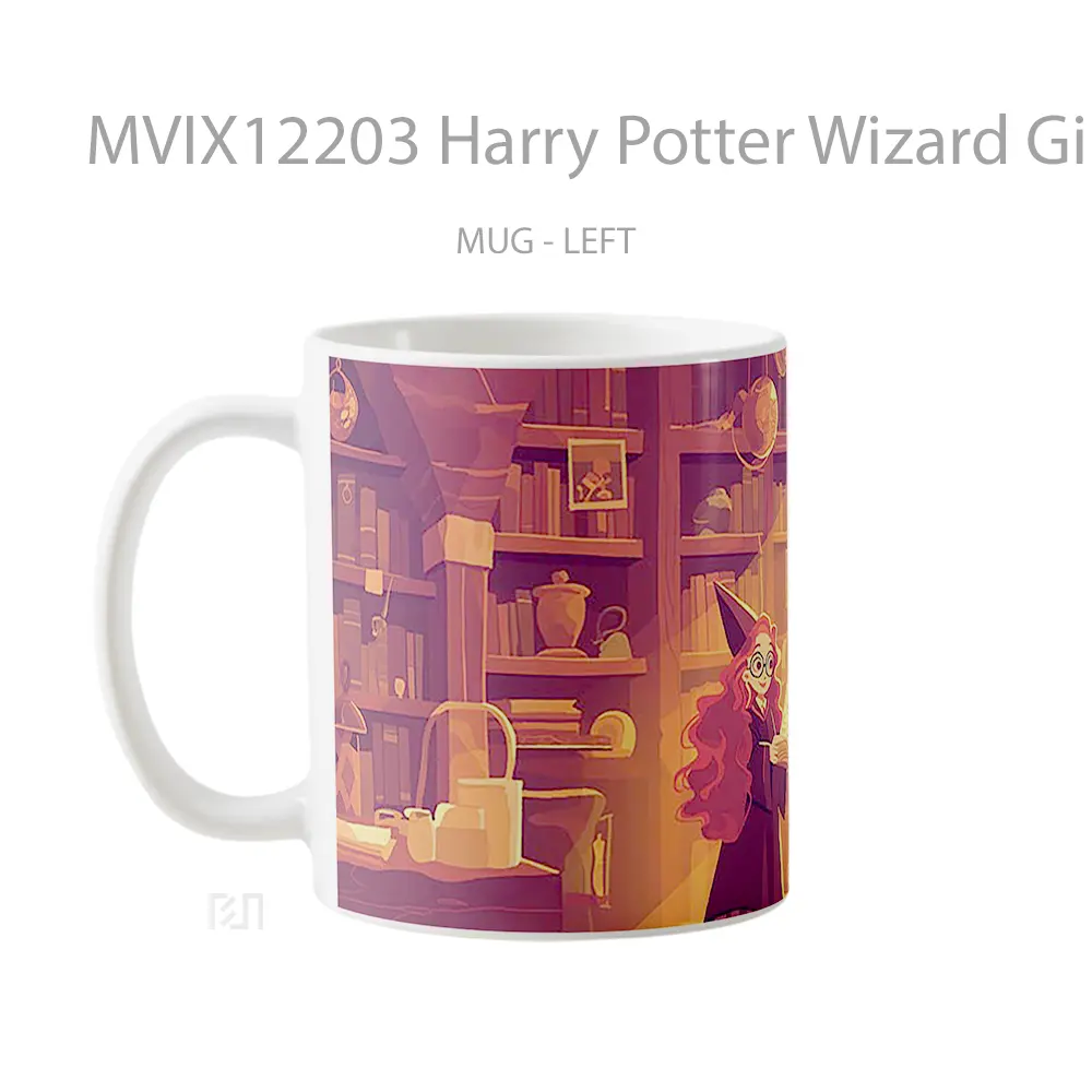 Mug Harry Potter Wizard Girl Library Koleksi Mug Limited Edition - All-side / Desain