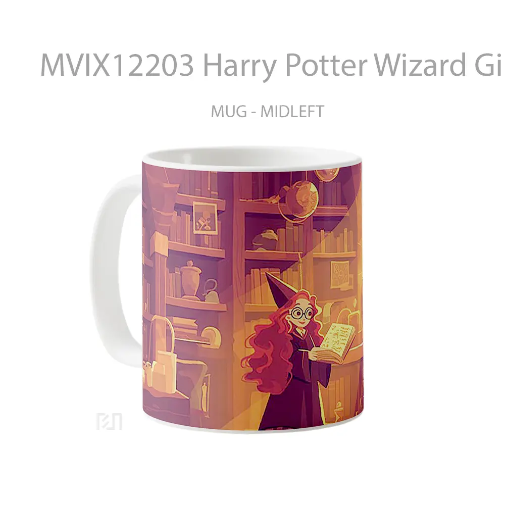Mug Harry Potter Wizard Girl Library Koleksi Mug Limited Edition - All-side / Desain