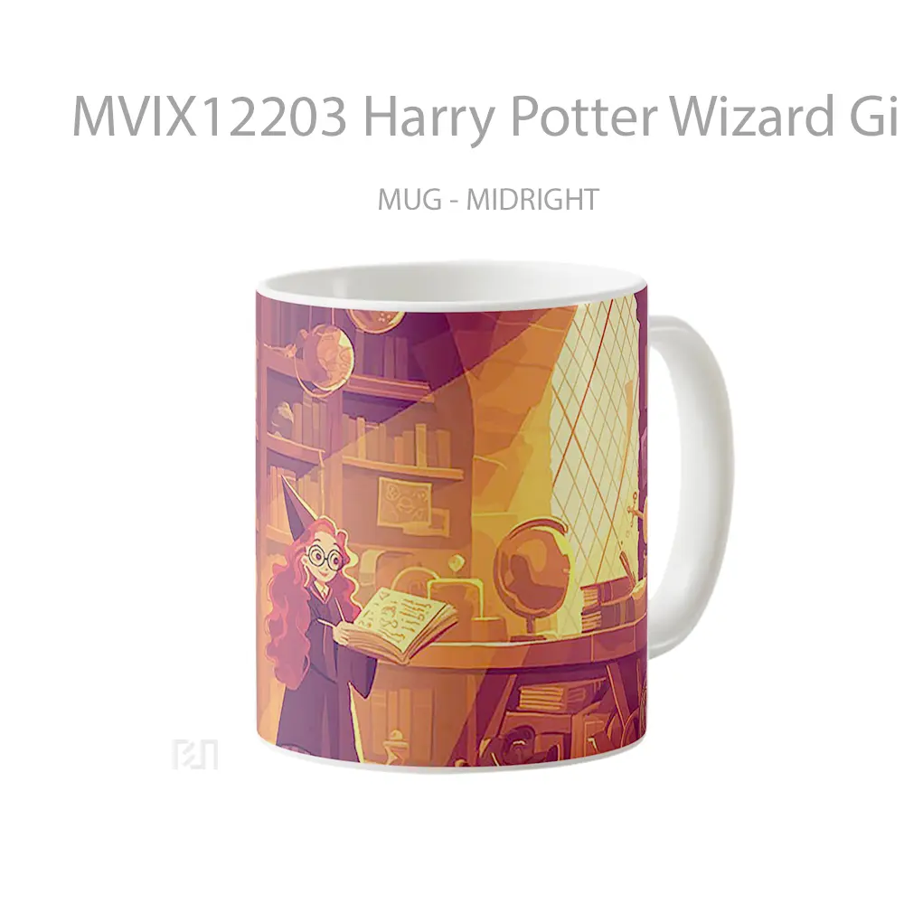 Mug Harry Potter Wizard Girl Library Koleksi Mug Limited Edition - All-side / Desain