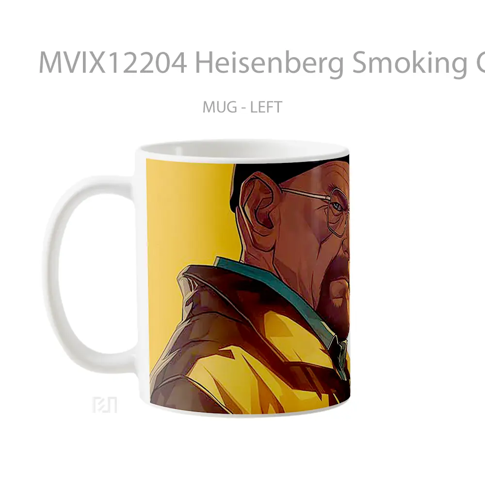 Mug Heisenberg Smoking Cigarette Hadiah Lucu dan Menarik - All-side / Desain