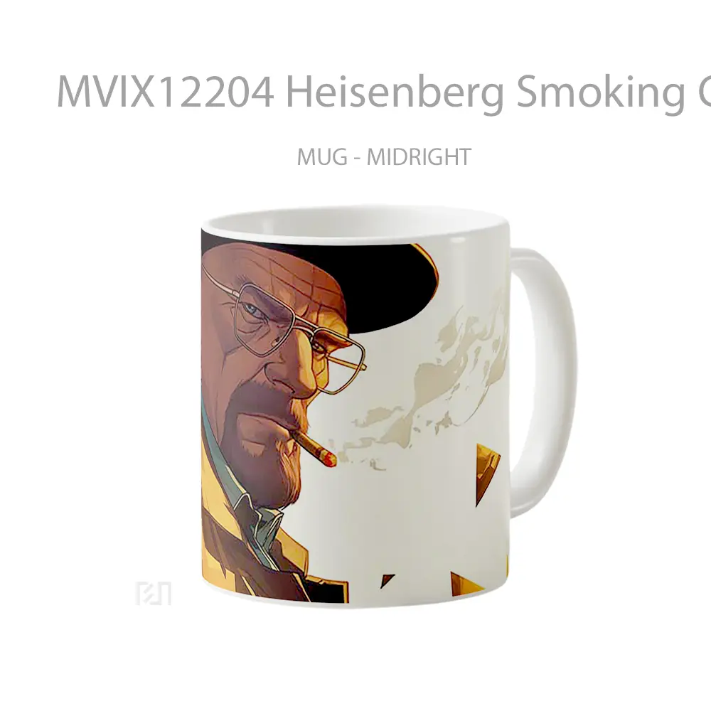Mug Heisenberg Smoking Cigarette Hadiah Lucu dan Menarik - All-side / Desain