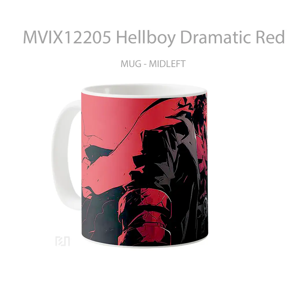 Mug Hellboy Dramatic Red Stance Koleksi Mug Limited Edition - All-side / Desain