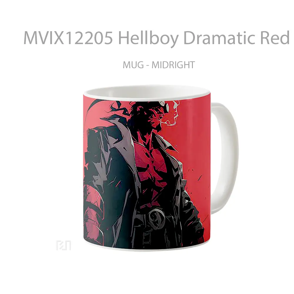 Mug Hellboy Dramatic Red Stance Koleksi Mug Limited Edition - All-side / Desain