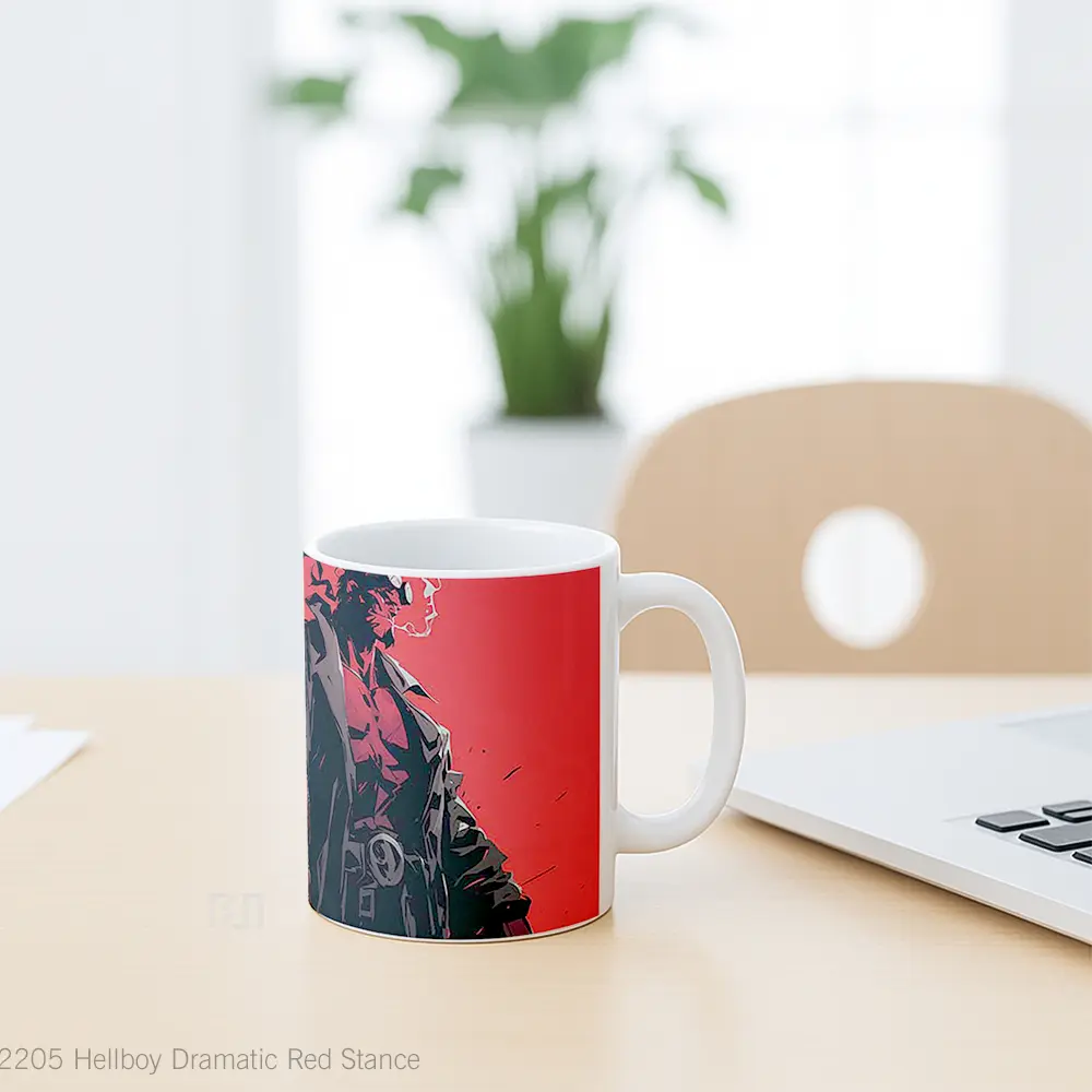 Mug Hellboy Dramatic Red Stance Koleksi Mug Limited Edition - All-side / Desain