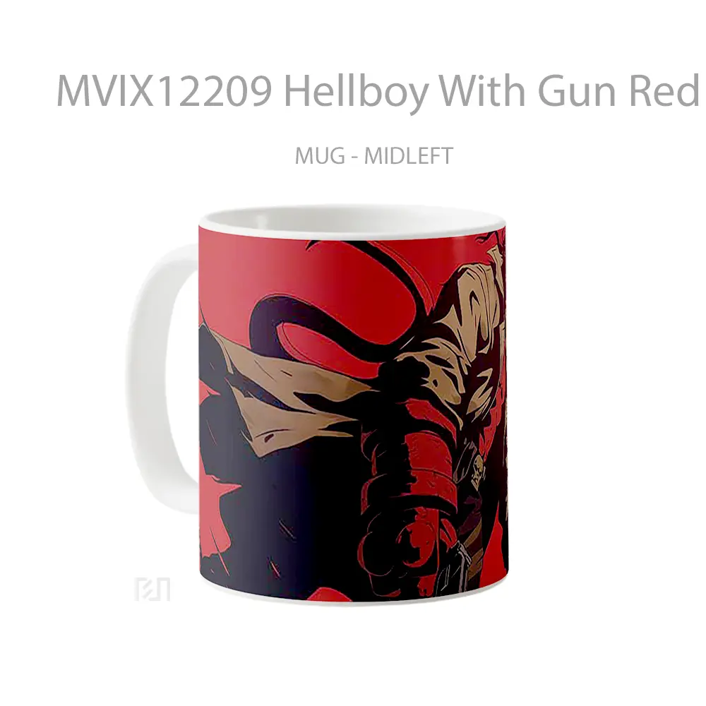 Mug Hellboy With Gun Red Hadiah Lucu dan Menarik - All-side / Desain