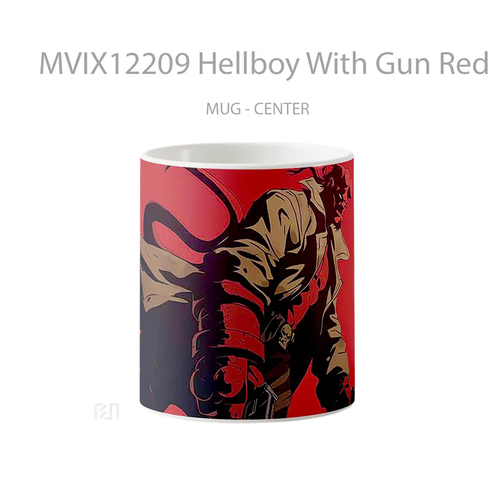 Mug Hellboy With Gun Red Hadiah Lucu dan Menarik