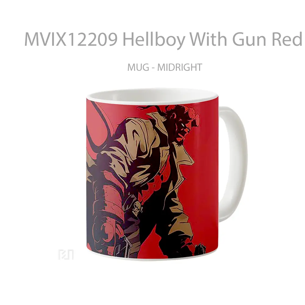 Mug Hellboy With Gun Red Hadiah Lucu dan Menarik - All-side / Desain