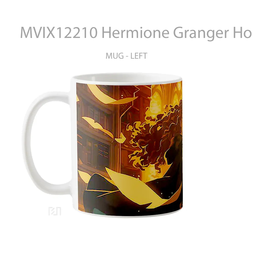 Mug Hermione Granger Hogwarts Library Magic Books Koleksi Mug Limited Edition - All-side / Desain