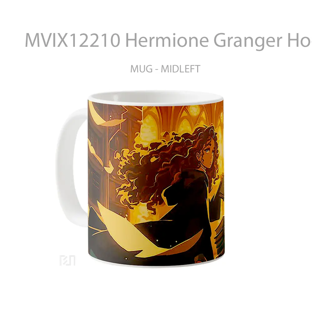 Mug Hermione Granger Hogwarts Library Magic Books Koleksi Mug Limited Edition - All-side / Desain