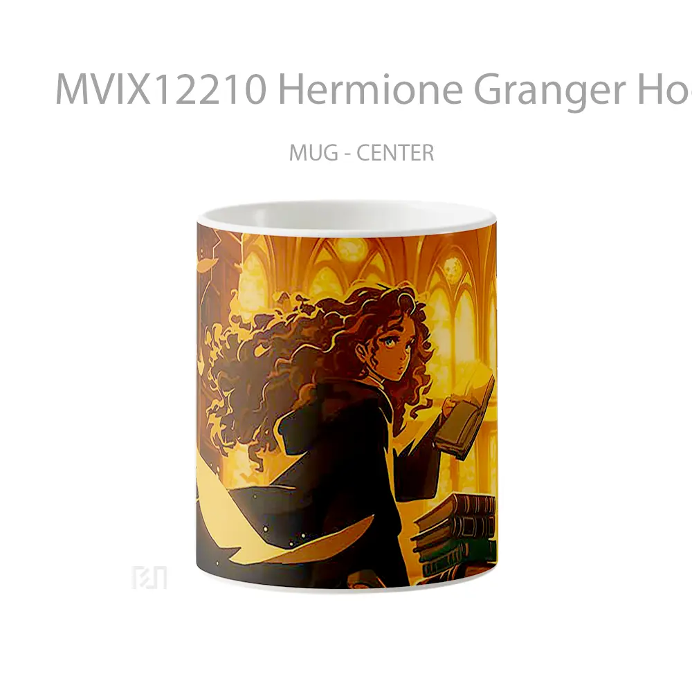 Mug Hermione Granger Hogwarts Library Magic Books Koleksi Mug Limited Edition