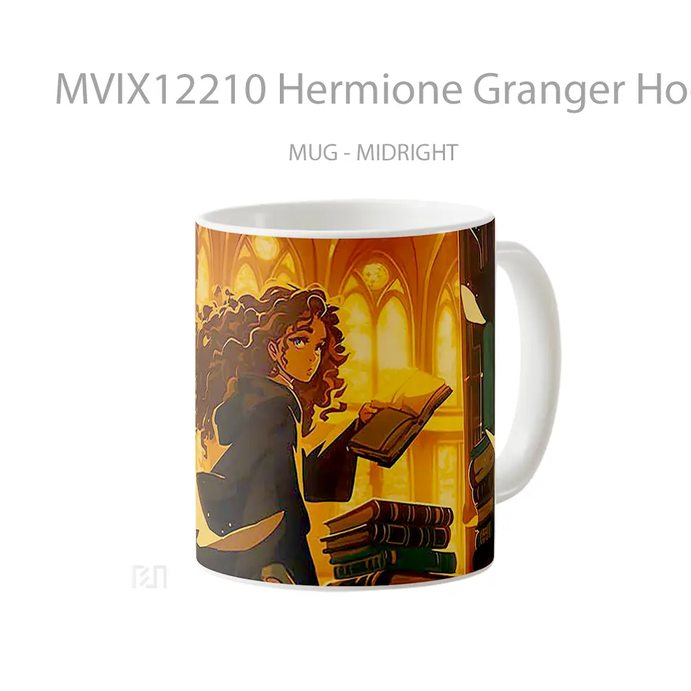 Mug Hermione Granger Hogwarts Library Magic Books Koleksi Mug Limited Edition - All-side / Desain