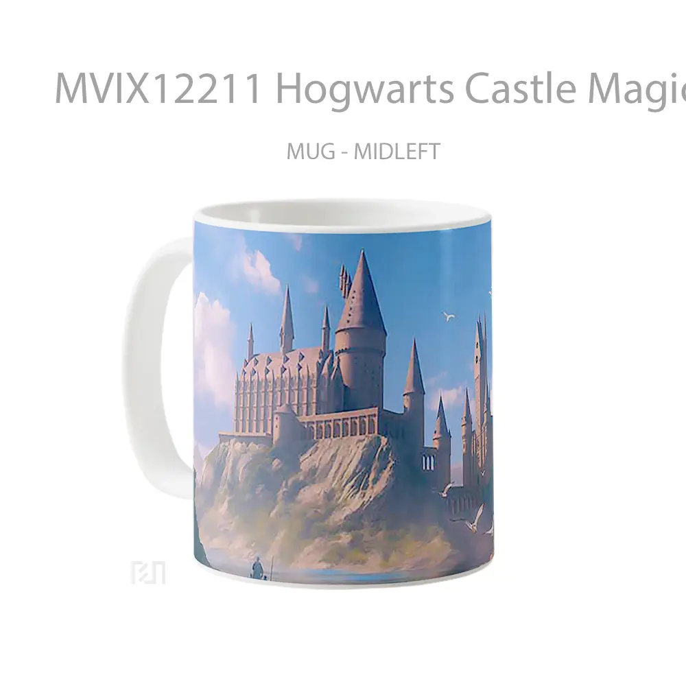 Mug Hogwarts Castle Magical Lake View Hadiah Lucu dan Menarik - All-side / Desain