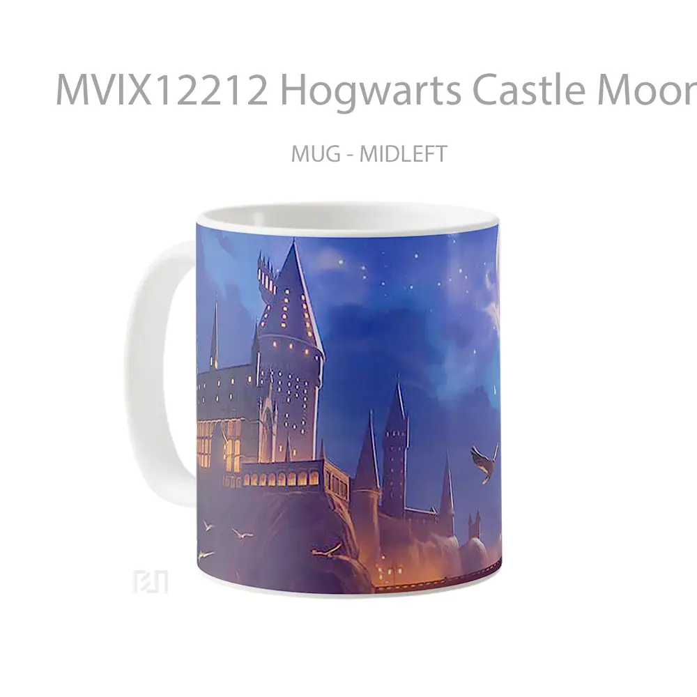 Mug Hogwarts Castle Moonlit Night Owls Koleksi Mug Limited Edition - All-side / Desain
