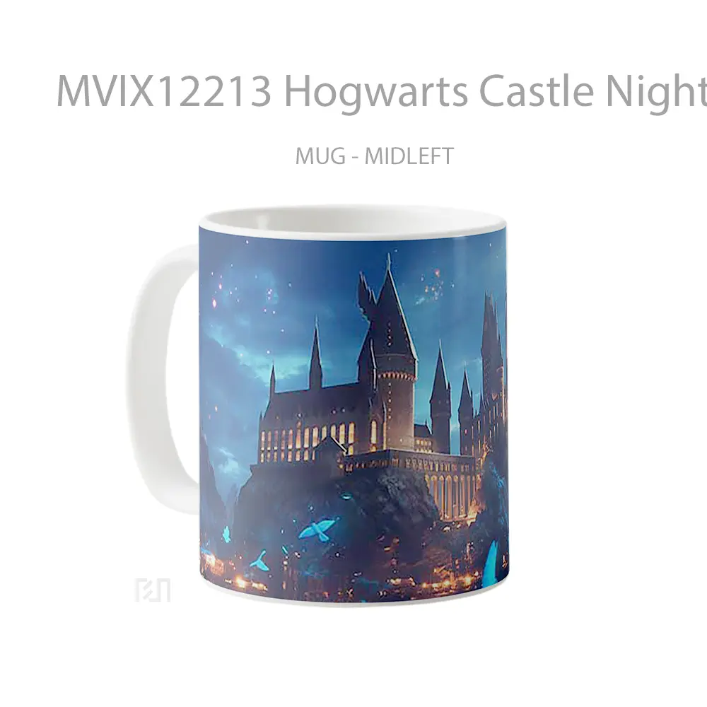 Mug Hogwarts Castle Night Sky Hadiah Lucu dan Menarik - All-side / Desain