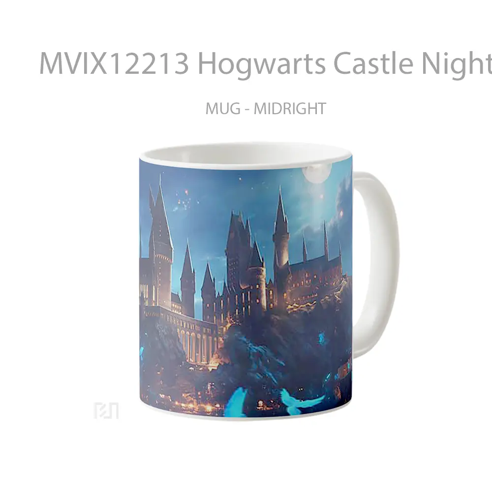 Mug Hogwarts Castle Night Sky Hadiah Lucu dan Menarik - All-side / Desain
