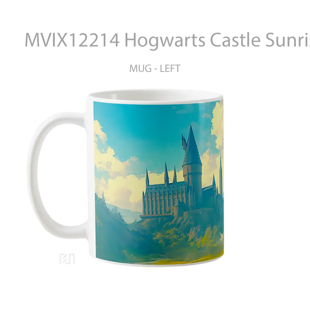 Mug Hogwarts Castle Sunrise Hadiah Lucu dan Menarik - All-side / Desain