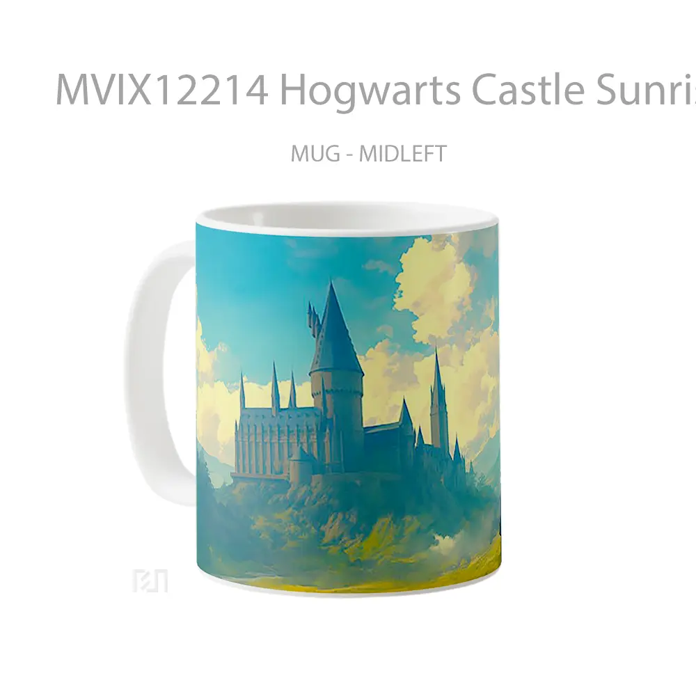 Mug Hogwarts Castle Sunrise Hadiah Lucu dan Menarik - All-side / Desain
