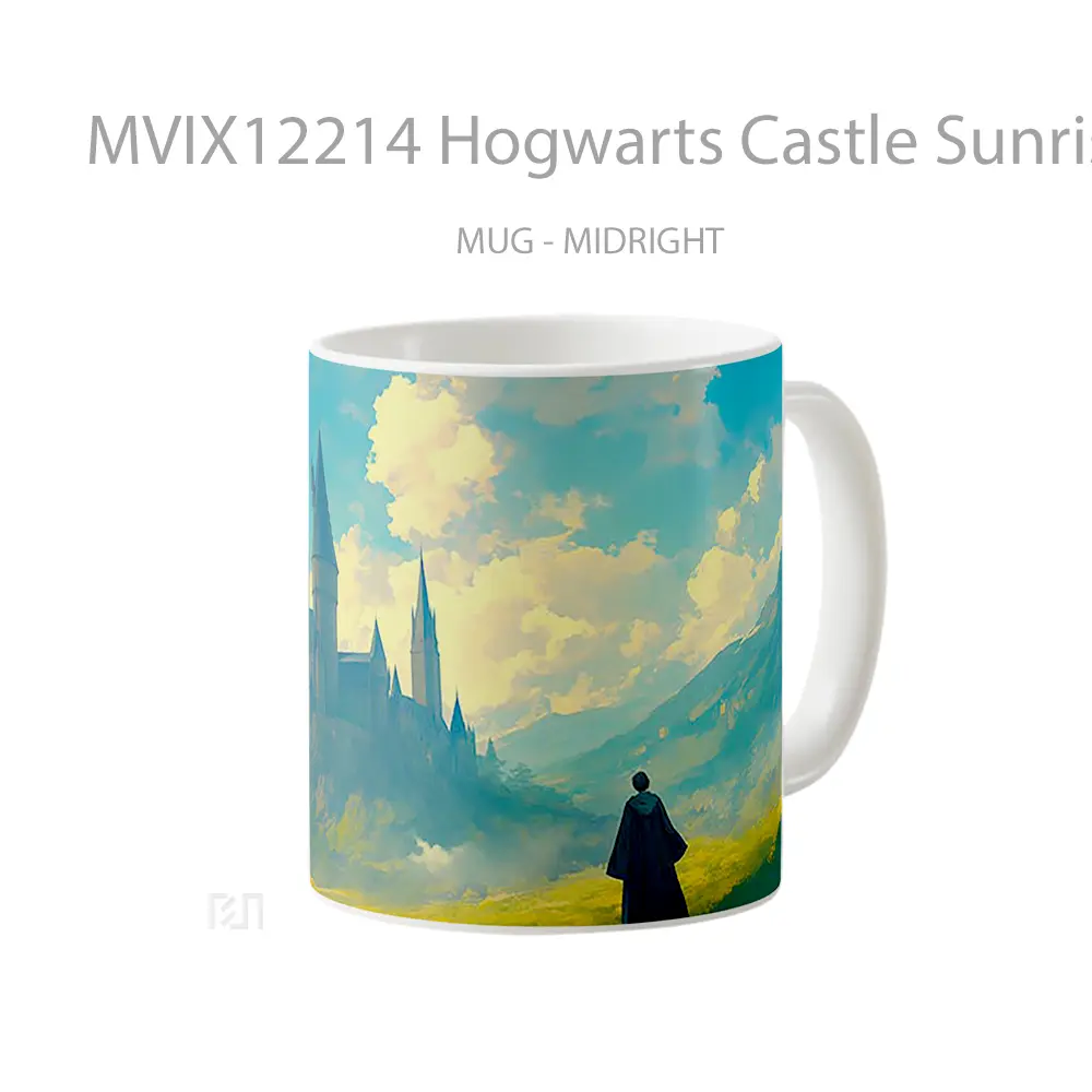 Mug Hogwarts Castle Sunrise Hadiah Lucu dan Menarik - All-side / Desain