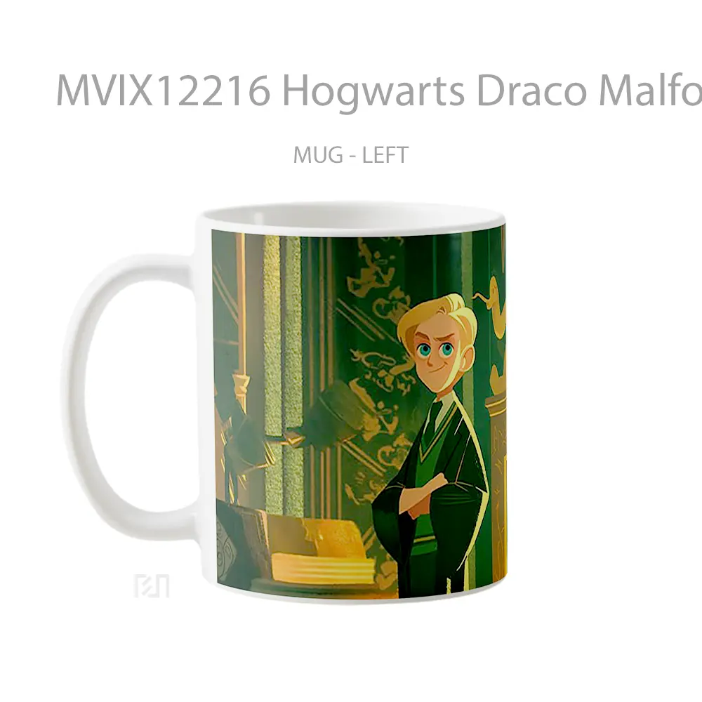 Mug Hogwarts Draco Malfoy Fireplace Green Aesthetic Koleksi Mug Limited Edition - All-side / Desain