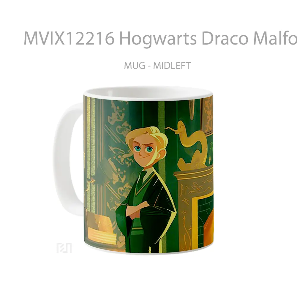 Mug Hogwarts Draco Malfoy Fireplace Green Aesthetic Koleksi Mug Limited Edition - All-side / Desain