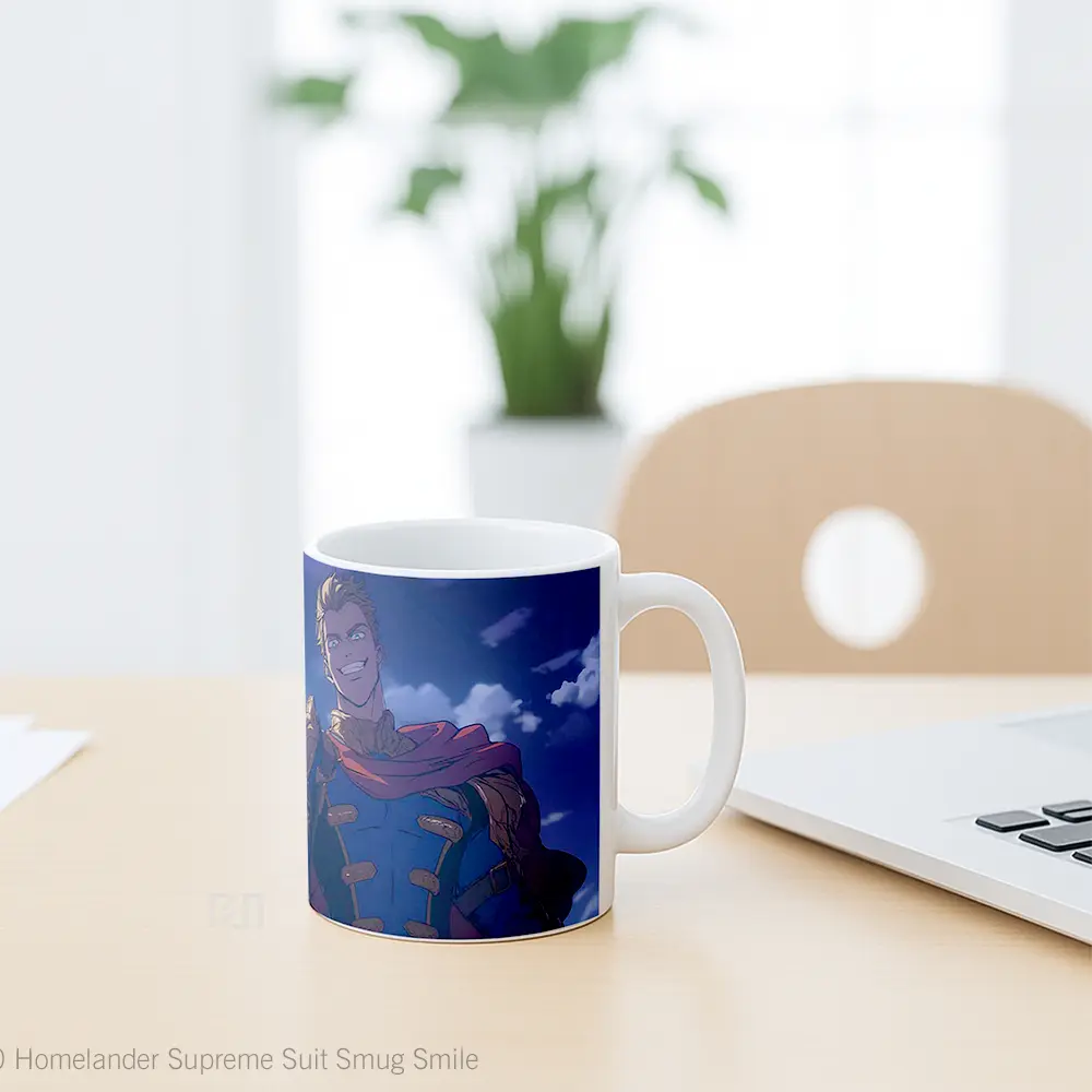 Mug Homelander Supreme Suit Smug Smile Gelas Keramik Desain Unik - All-side / Desain