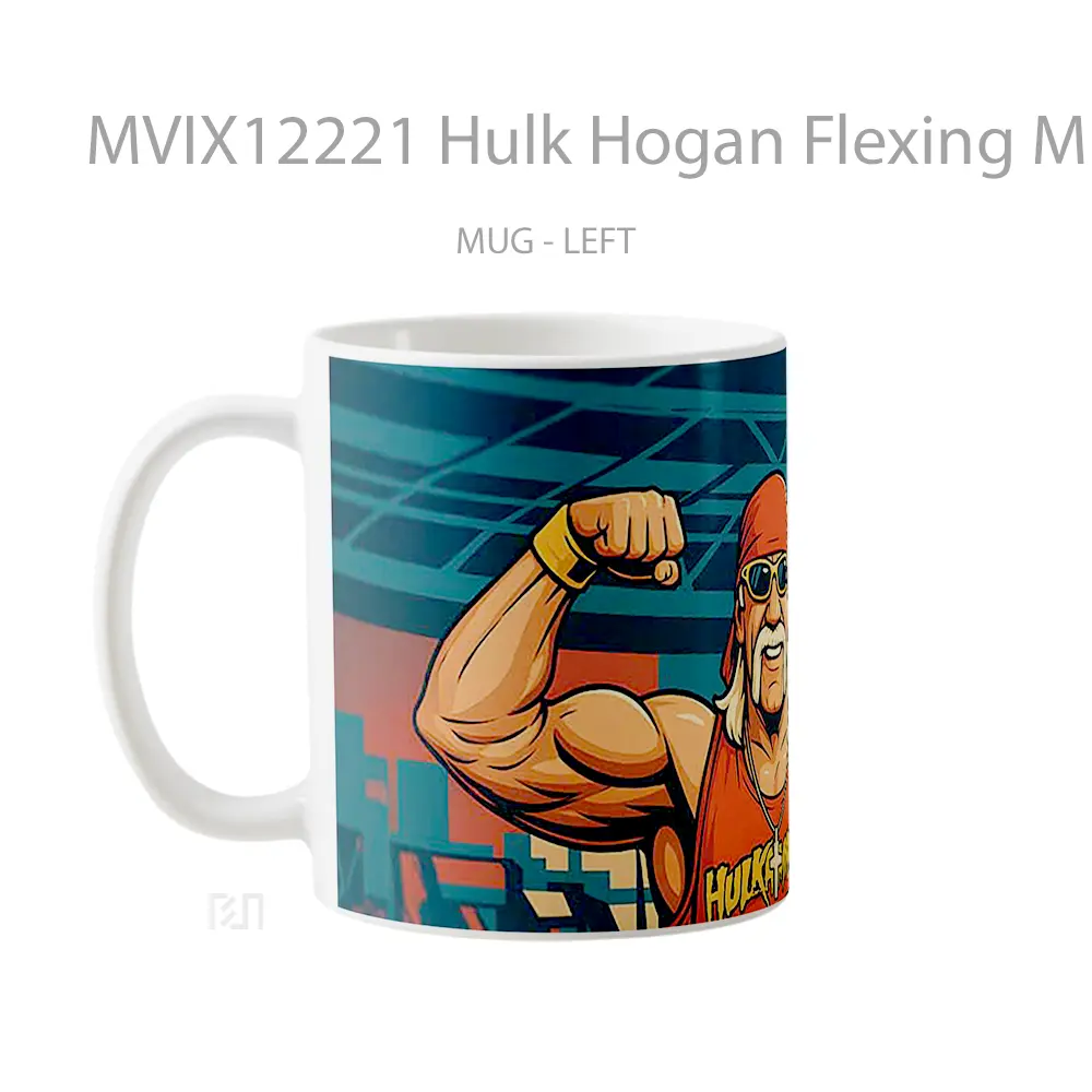 Mug Hulk Hogan Flexing Muscles Hadiah Lucu dan Menarik - All-side / Desain