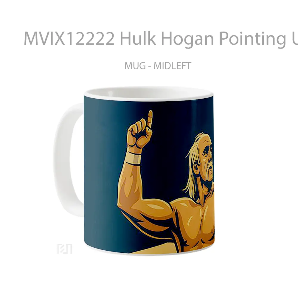 Mug Hulk Hogan Pointing Up Gelas Keramik Desain Unik - All-side / Desain