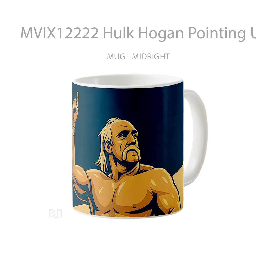 Mug Hulk Hogan Pointing Up Gelas Keramik Desain Unik - All-side / Desain