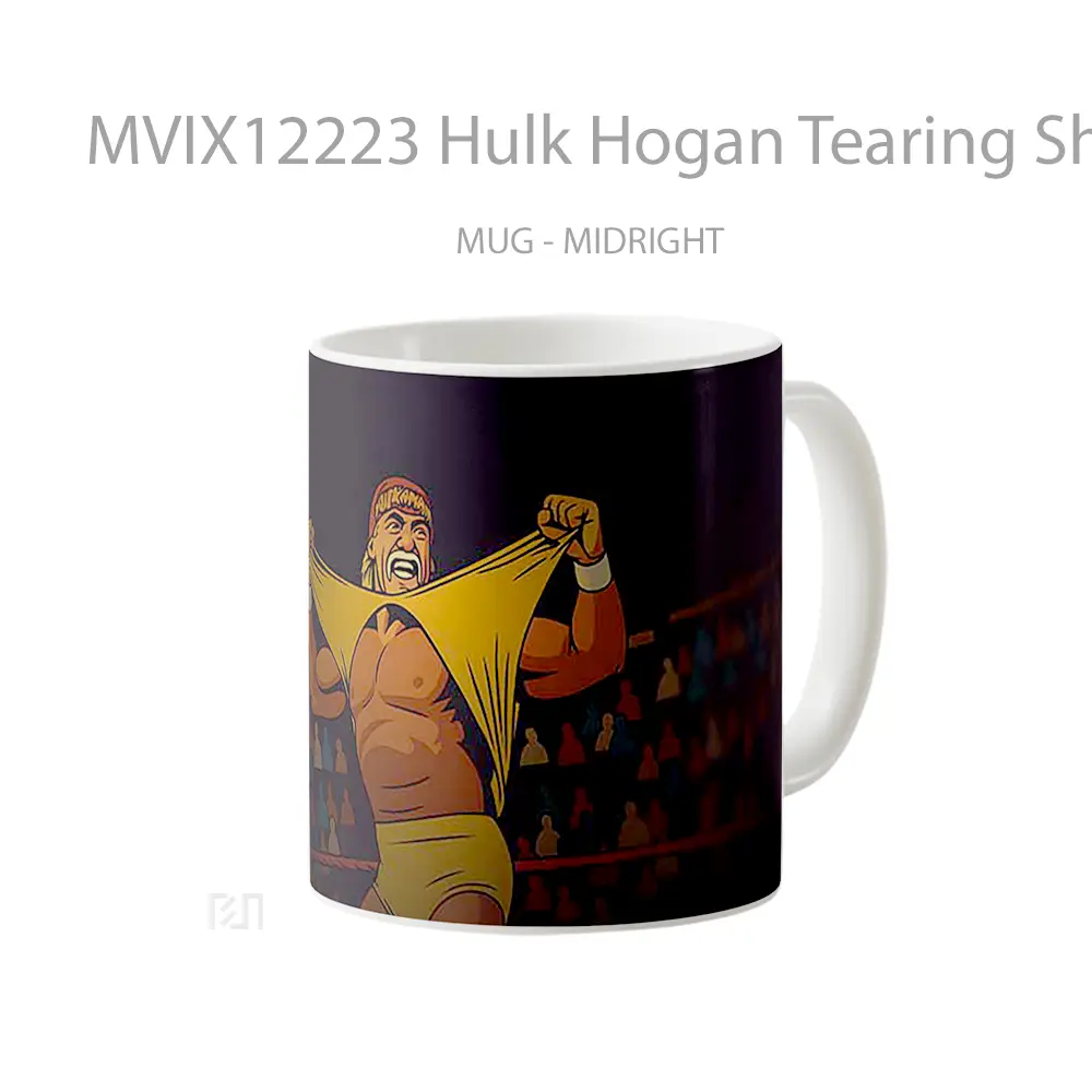Mug Hulk Hogan Tearing Shirt Hadiah Lucu dan Menarik - All-side / Desain
