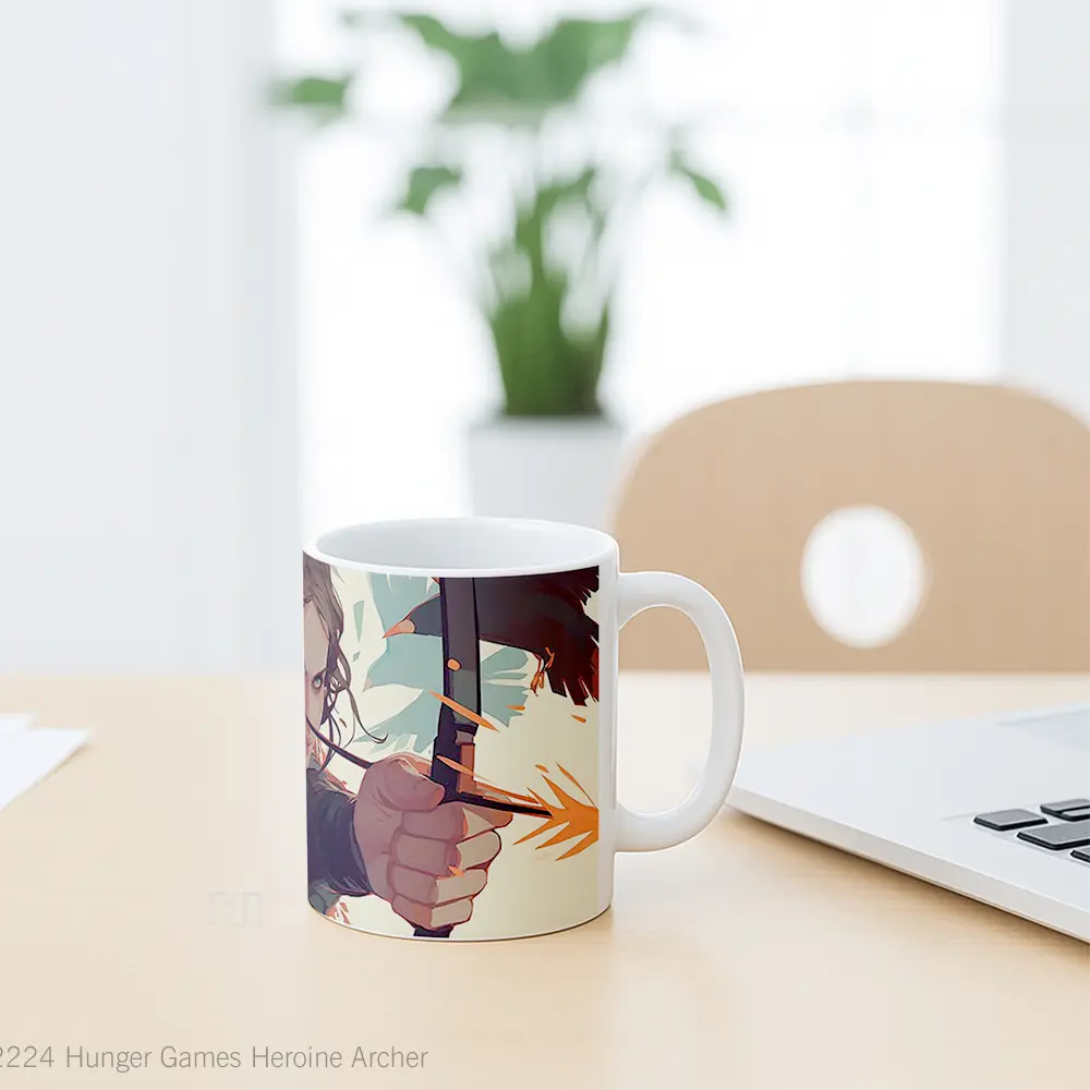 Mug Hunger Games Heroine Archer Mug Anime Populer Koleksi Spesial - All-side / Desain